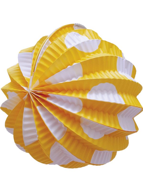 Farol andaluz amarillo lunar grande blanco