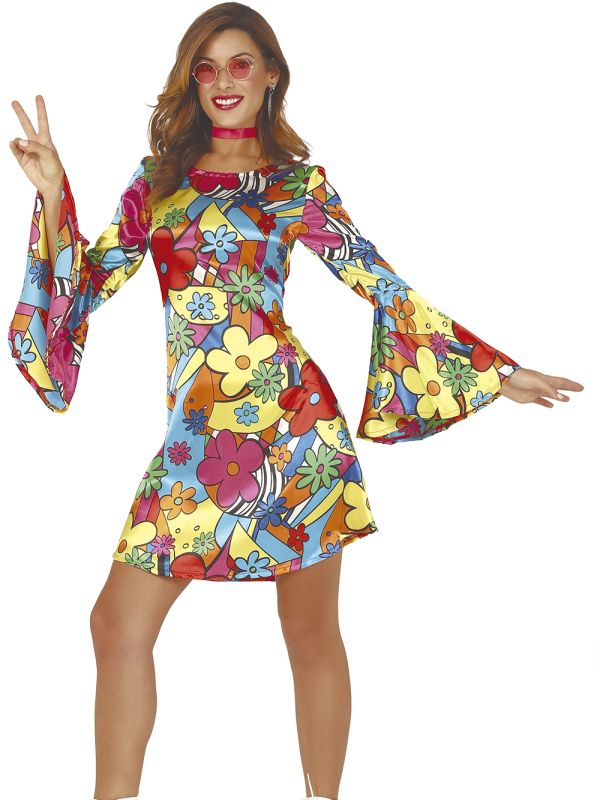 Disfraz de Hippie Flower Mujer